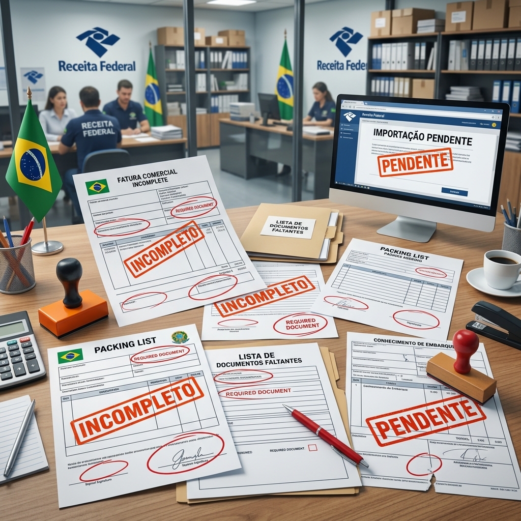 erros comuns na importação Brasil - retenção